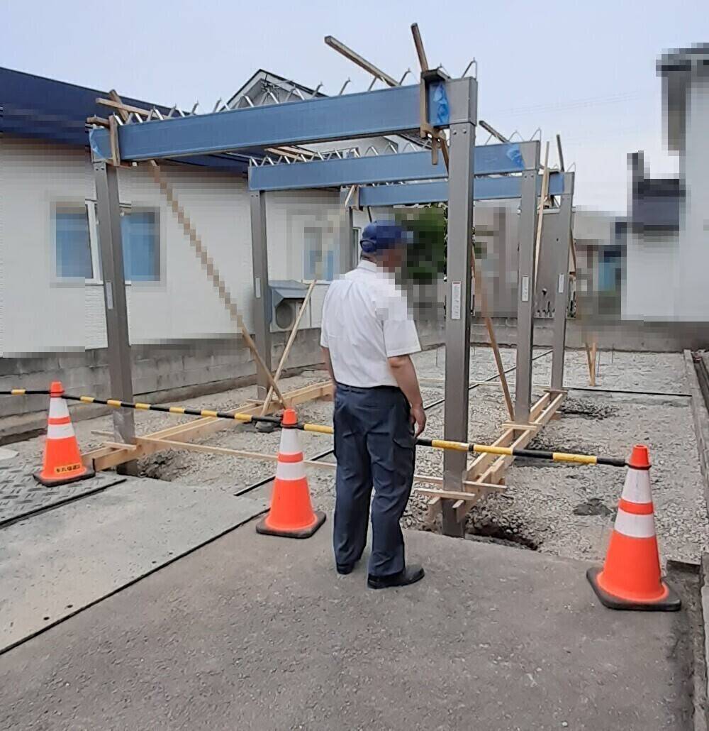 鎌田トーヨー住器の【藤崎町】カーポート取り付けました🚗の施工前の写真3