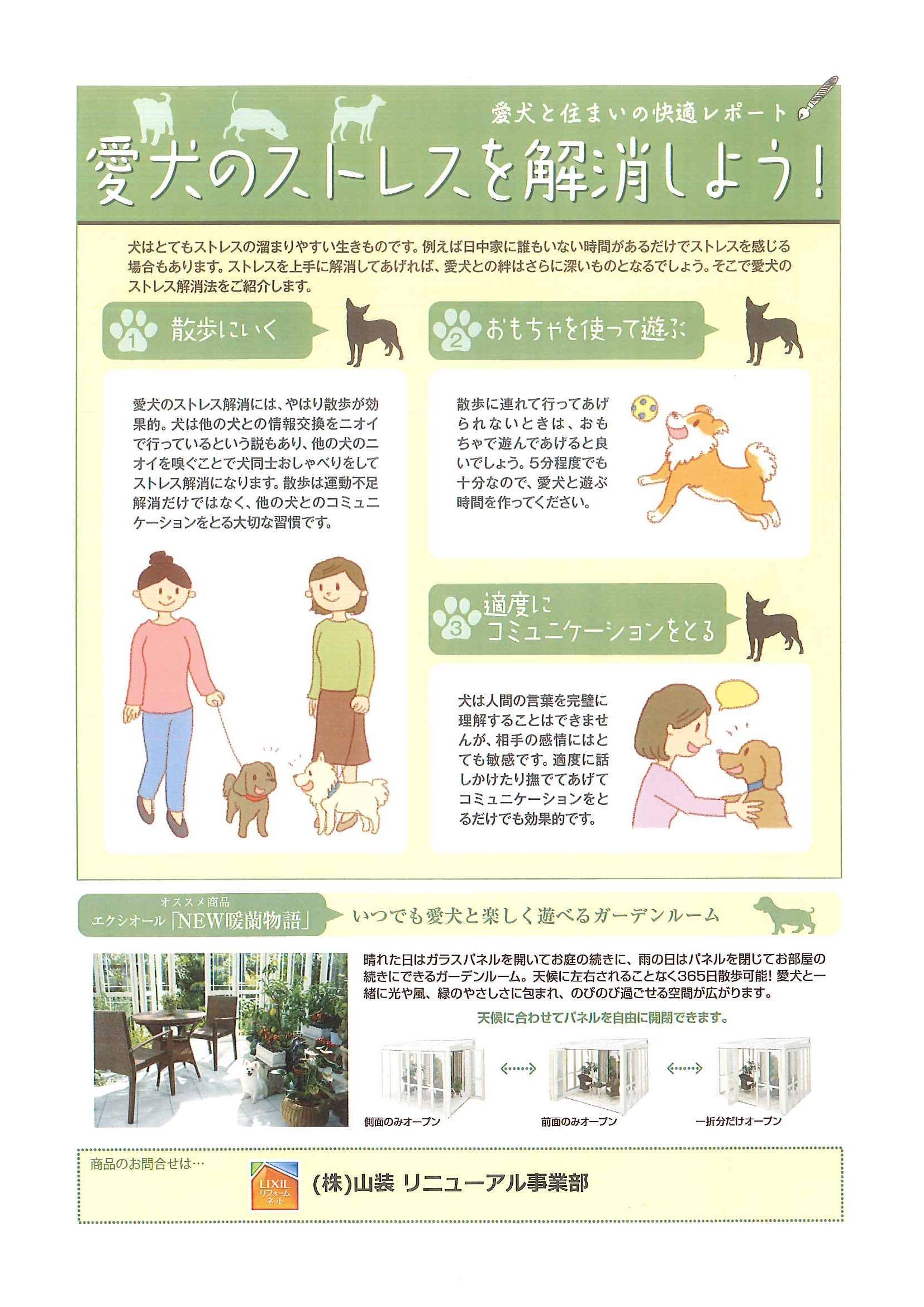 愛犬と住まいの快適レポート 山装 リニューアル事業部のブログ 写真1